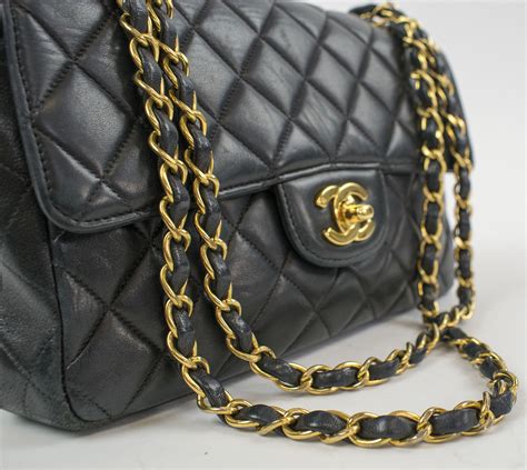 chanel black side purse|classic Black Chanel purse.